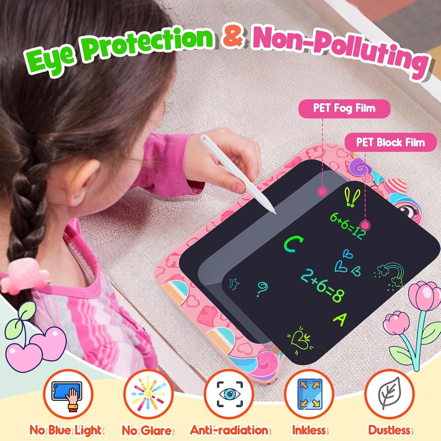 LCD Writing Tablet for Kids – 8.5” Colorful Drawing Pad