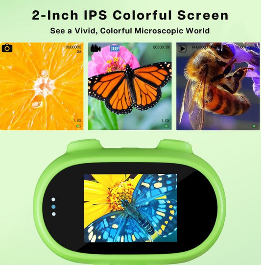 Handheld Microscope for Kids, Pocket Miniscope Educational Science Toy