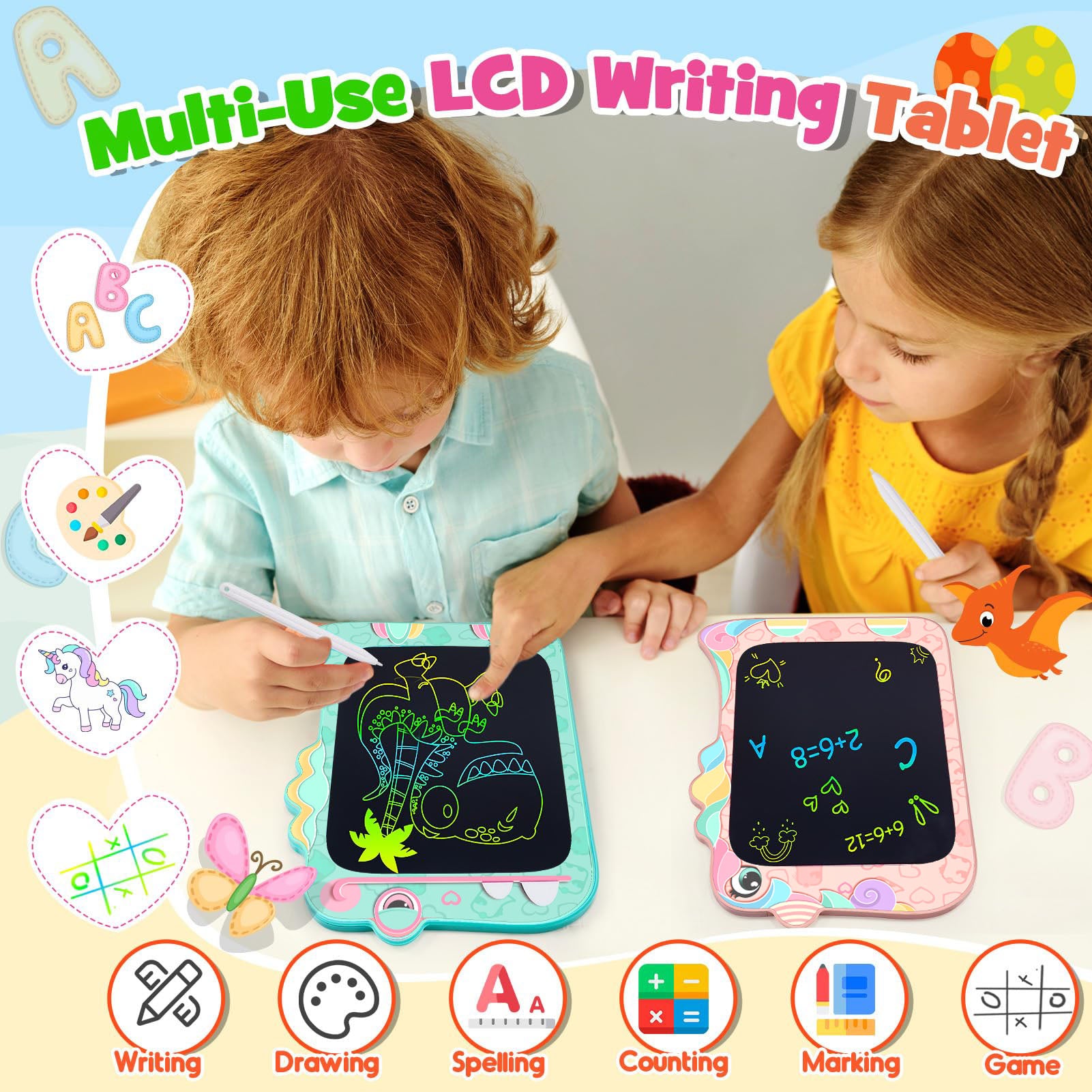 LCD Writing Tablet for Kids – 8.5” Colorful Drawing Pad